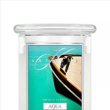  Kringle Candle - Aqua - średni, klasyczny słoik (411g) z 2 knotami Świeca zapachowa